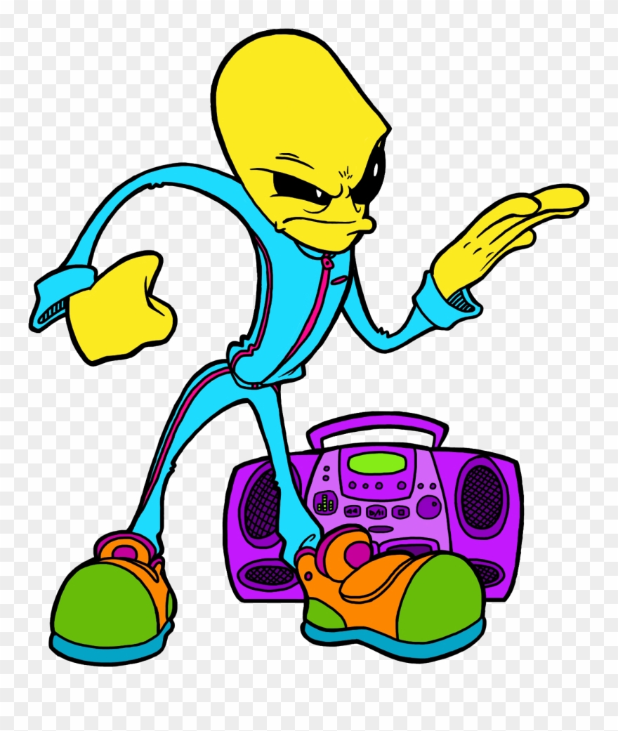 Hip Hop Alien Clipart