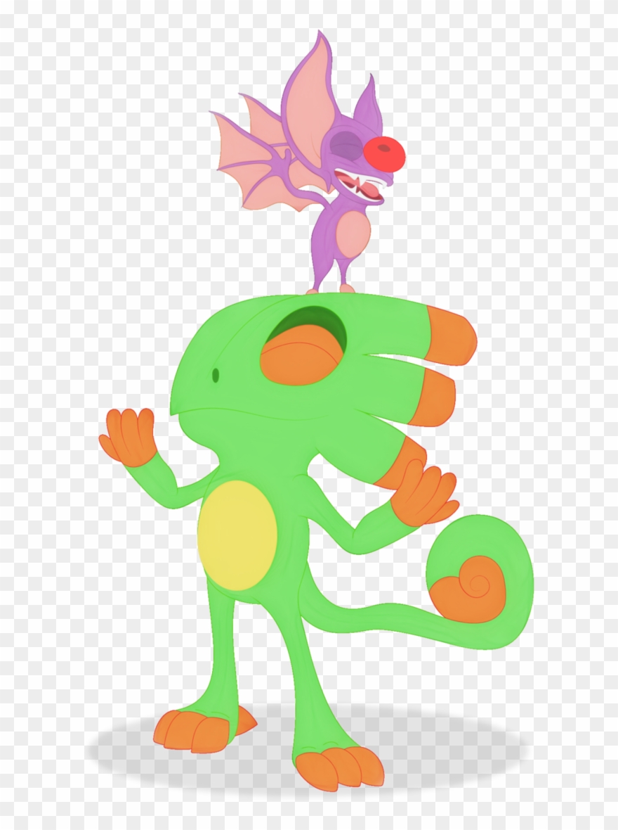 Yooka Laylee Banjo Kazooie Green Plant Clip Art Cartoon - Png Download