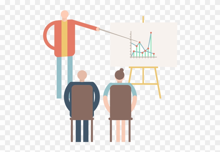 Man Corporate Trains Employees Clipart