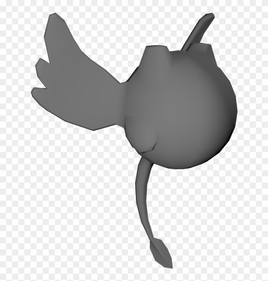 Flying Orb Creature Shaded Clipart
