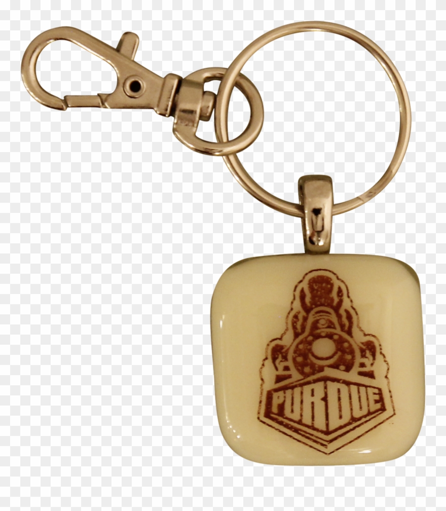 Purdue University Glass Key Chain Clipart
