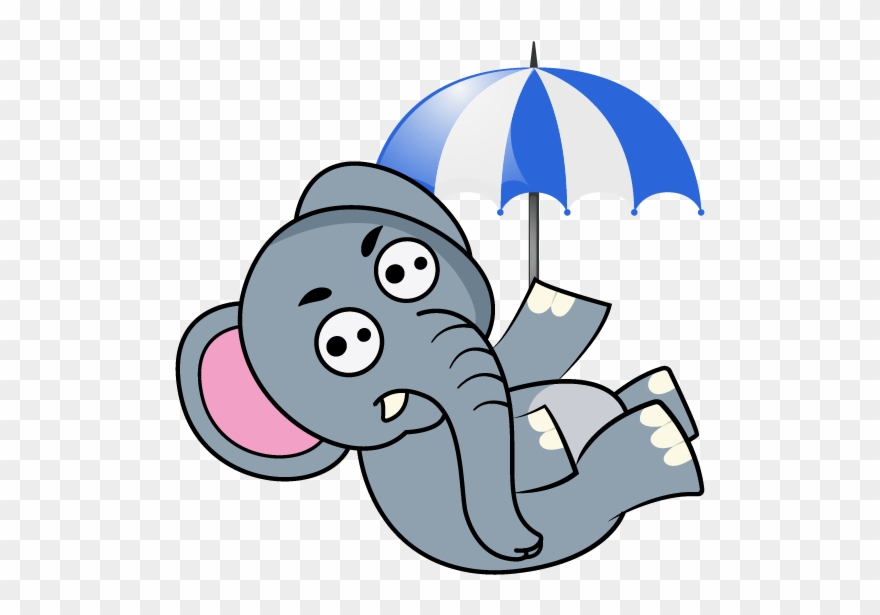 Rainy Elephant Clipart