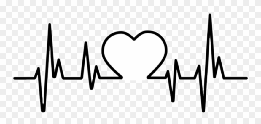 Heartbeat Clipart Black And White - Png Download (#2869801) - PinClipart