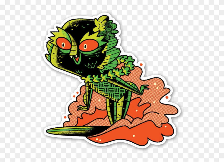 Surfing Creature Clipart