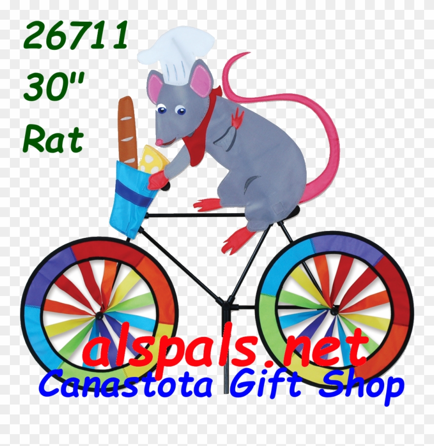 26711 Rat 30" Bicycle Spinners Clipart