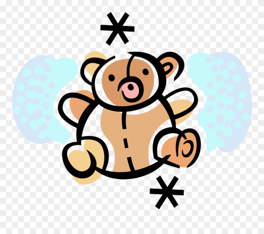 Vector Illustration Of Child's Stuffed Animal Teddy Clipart