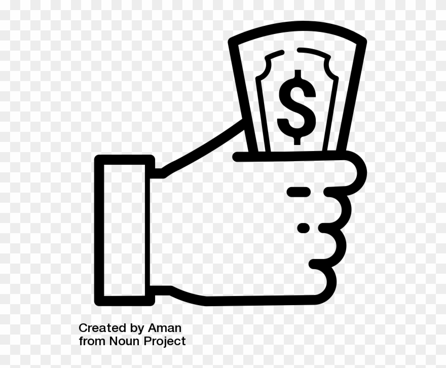 Dollar Bill In Hand Clipart