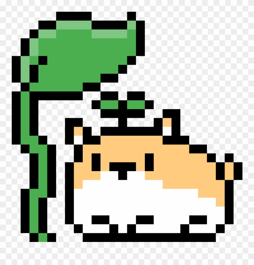 Dog Resting Under A Leaf Umbrella Clipart