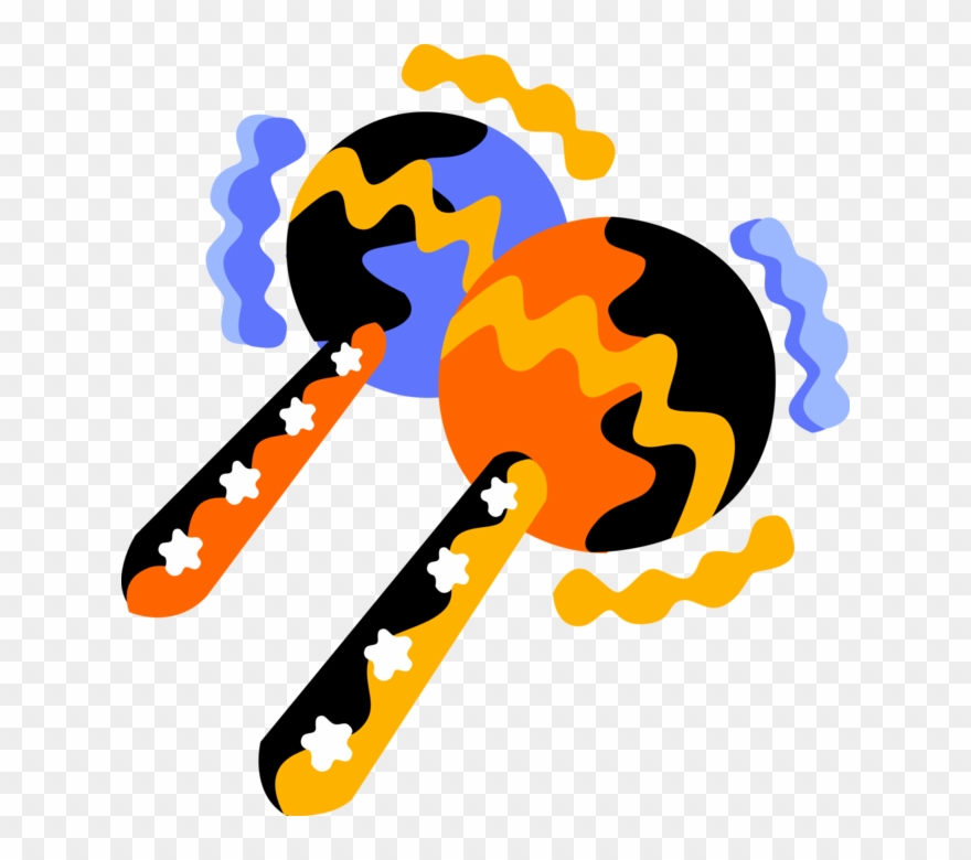 Vector Illustration Of Latin Music Maracas Or Rumba Clipart