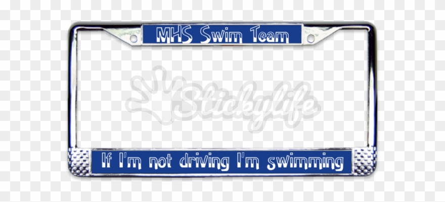 Swim Team License Plate Frame Clipart