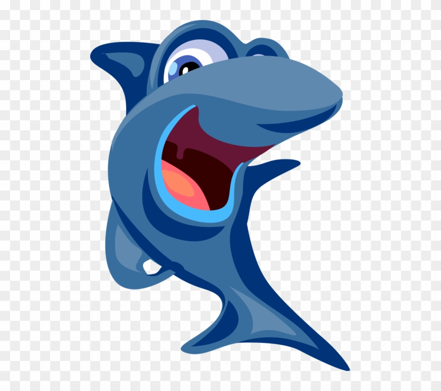 Vector Illustration Of Cartoon Marine Predator Shark Clipart