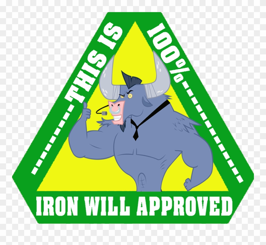Iron Will Approved Pony Green Yellow Text Clip Art - Png Download