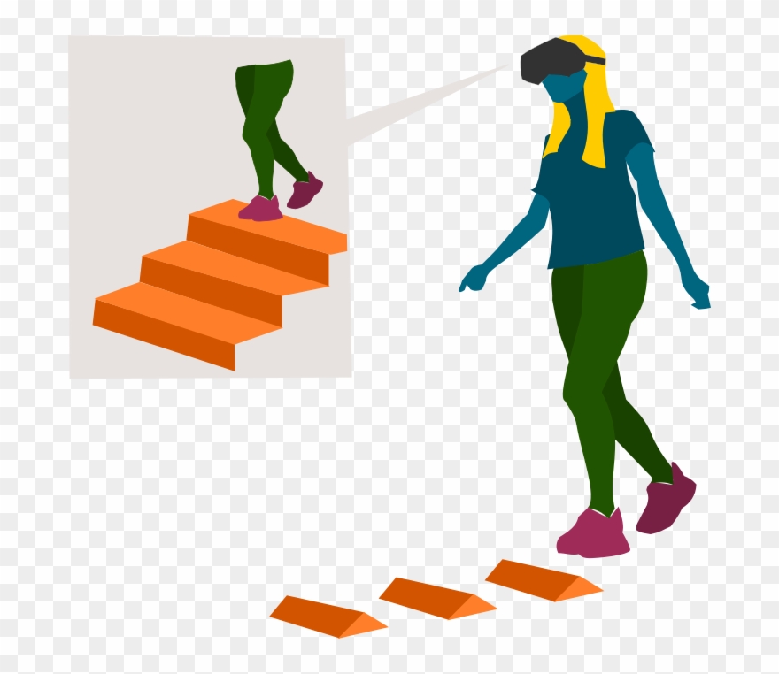 Virtual Reality Stair Navigation For Rehabilitative Clipart