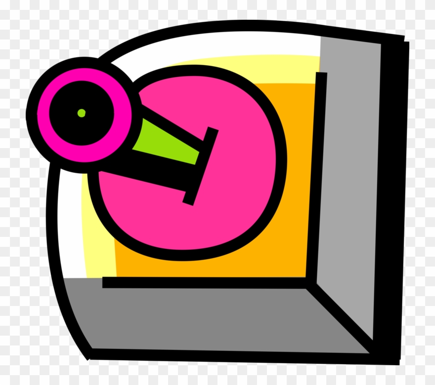 Vector Illustration Of Hand-held Video Game Console Clipart