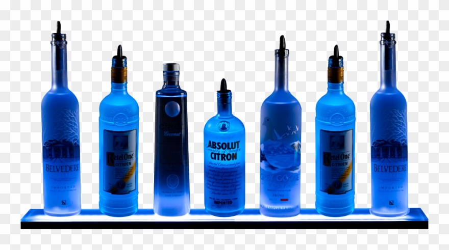 2ft Blue Light Shelf White Background Clipart