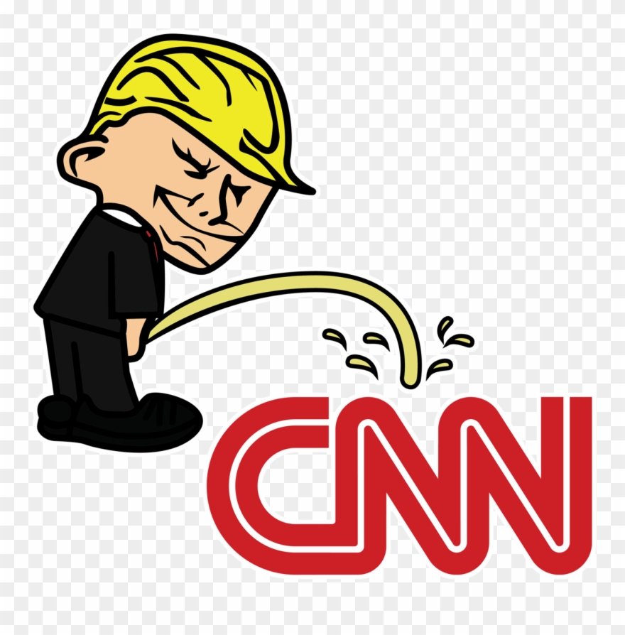 Pi$$ing Trump Badboy Cnn Clear Sticker Clipart