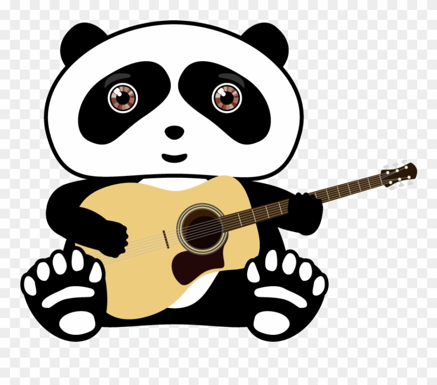 Giant Panda T-shirt Red Panda Guitar Clipart