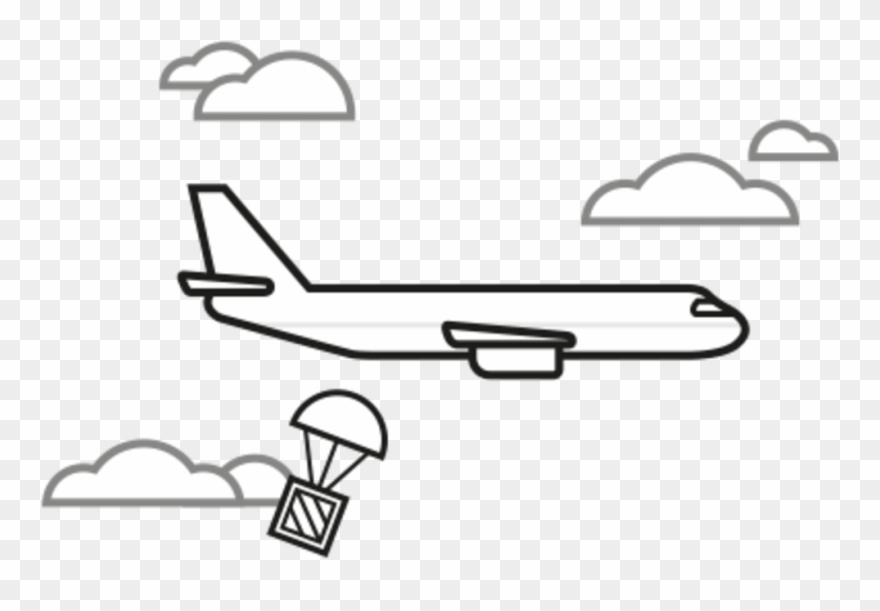 Airplane Clip Air Freight - Png Download