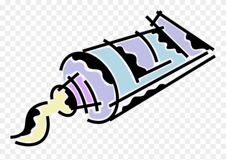 Vector Illustration Of Oral Hygiene Toothpaste Dentifrice Clipart
