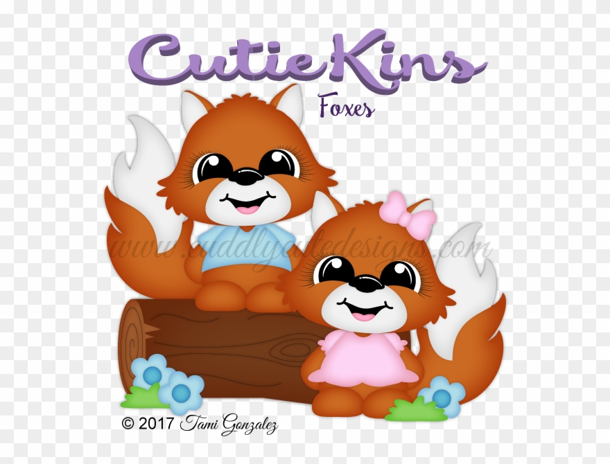 Cutiekins-foxes Clipart