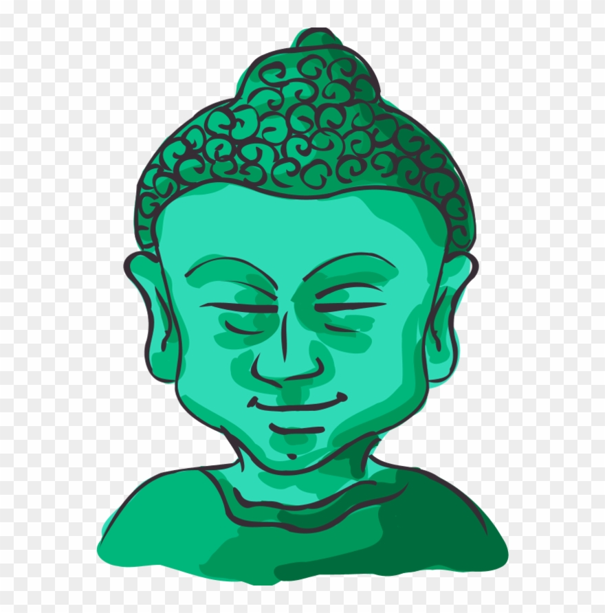 Buddha Head Clip Art - Png Download