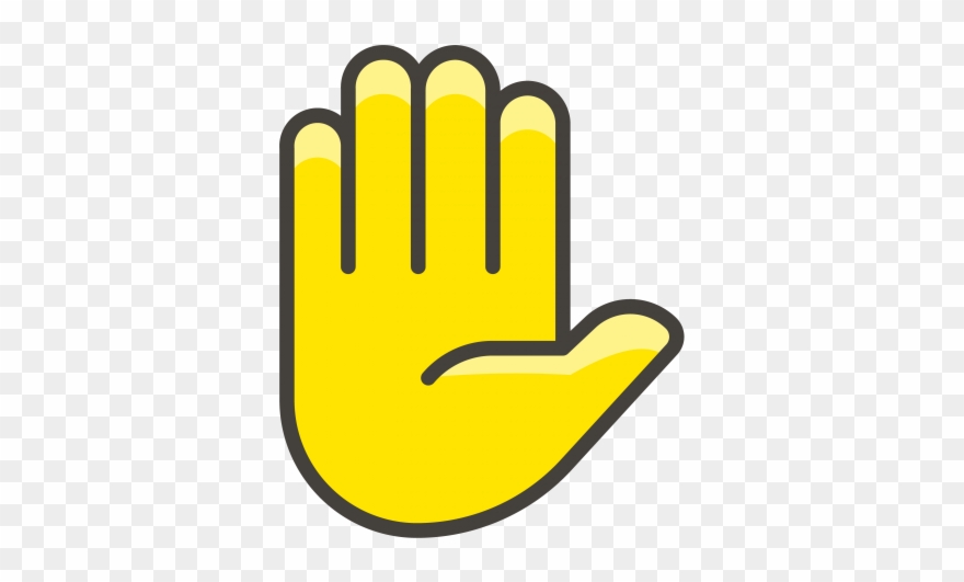 Raised Hand Emoji Clipart