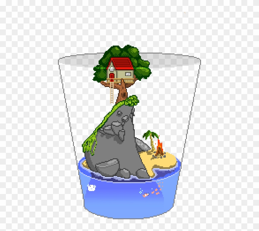 [oc][cc] Island In A Glass Clipart