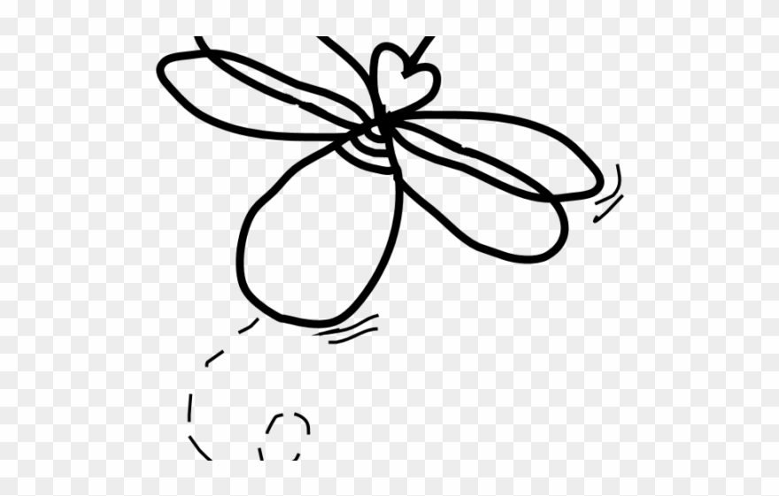 Firefly Clipart Sketch - Png Download