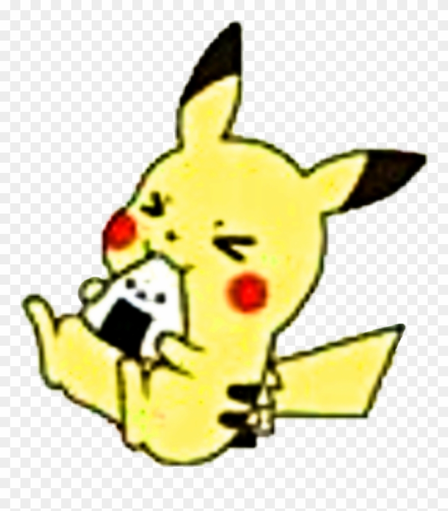 Pikachu Yellow Kawaii Pokemon Cute Smiley Food Clipart