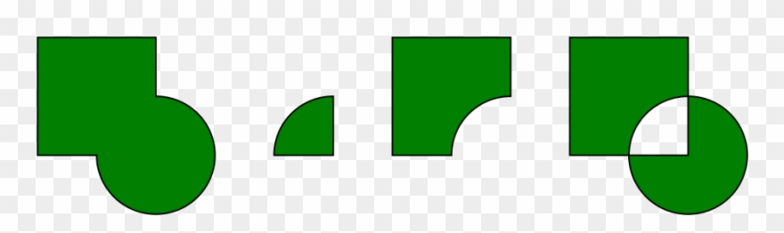 Boolean Operations On Paths Clipart