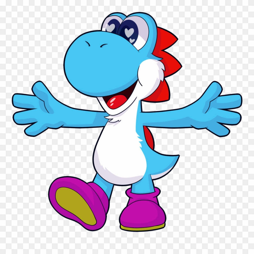 [c] Fluffy Yoshi Hugs Clipart