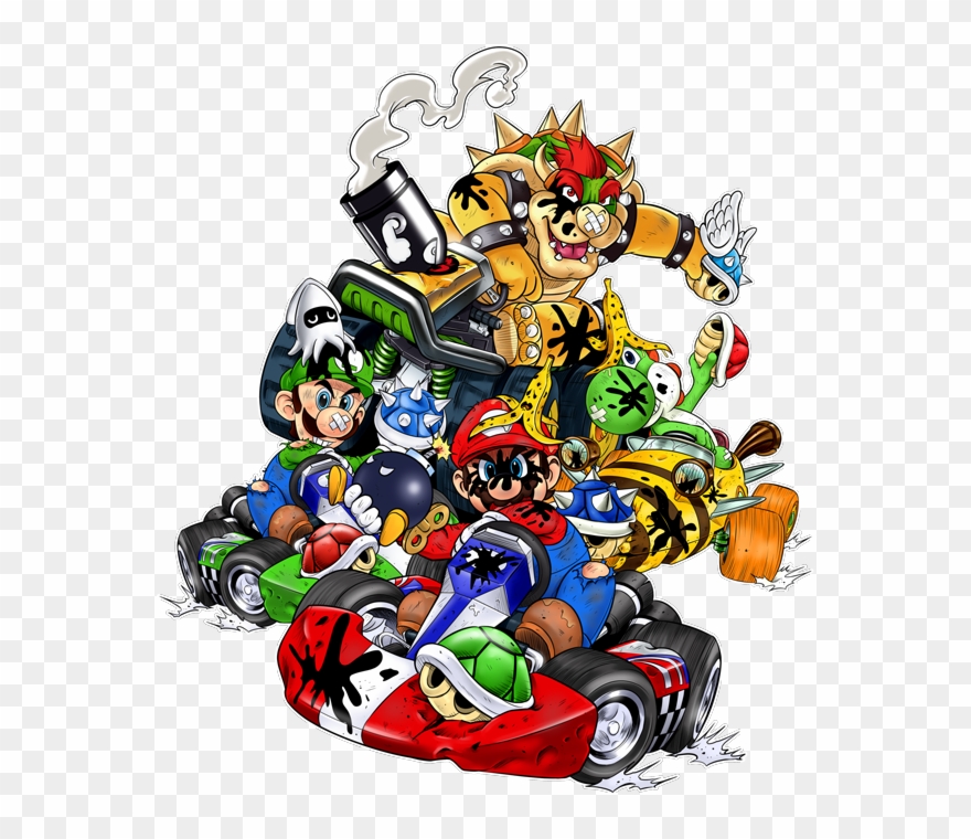 Bowser, Mario, Luigi And Yoshi Preview Clipart