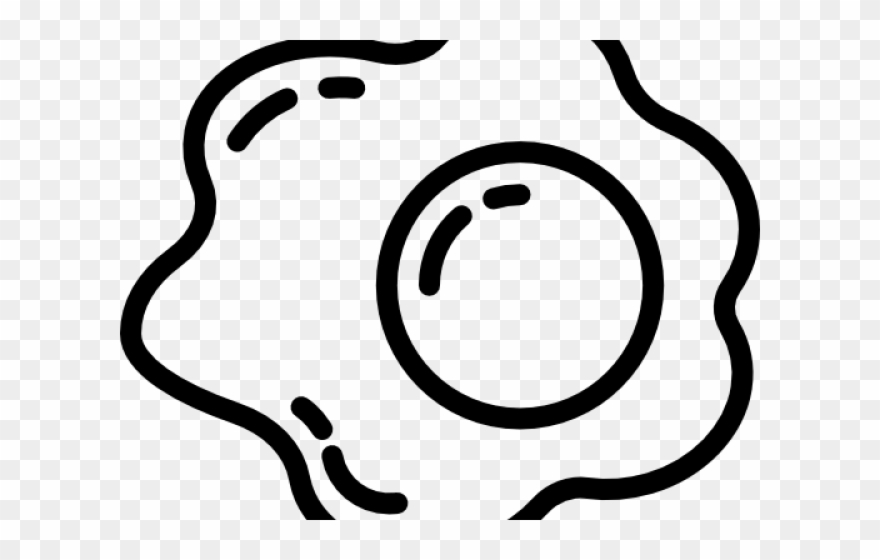 Fried Egg Clipart Outline - Png Download