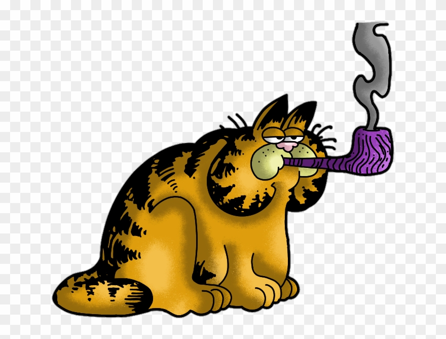 Garfield Smokin A Doobie Clipart