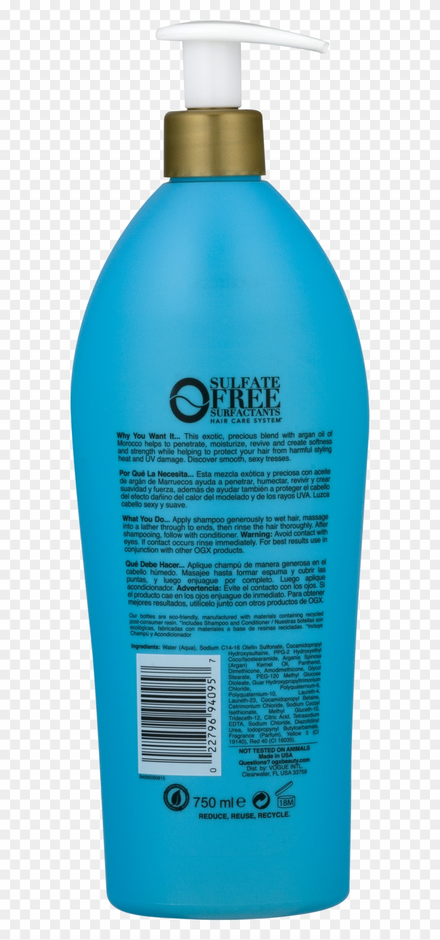 Ogx Salon Size Renewing Argan Oil Of Morocco Shampoo Clipart