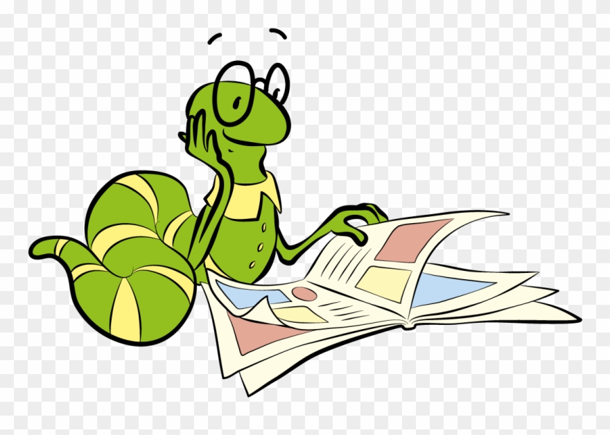 The Following Funny Bookworm Character Illustrations Clipart
