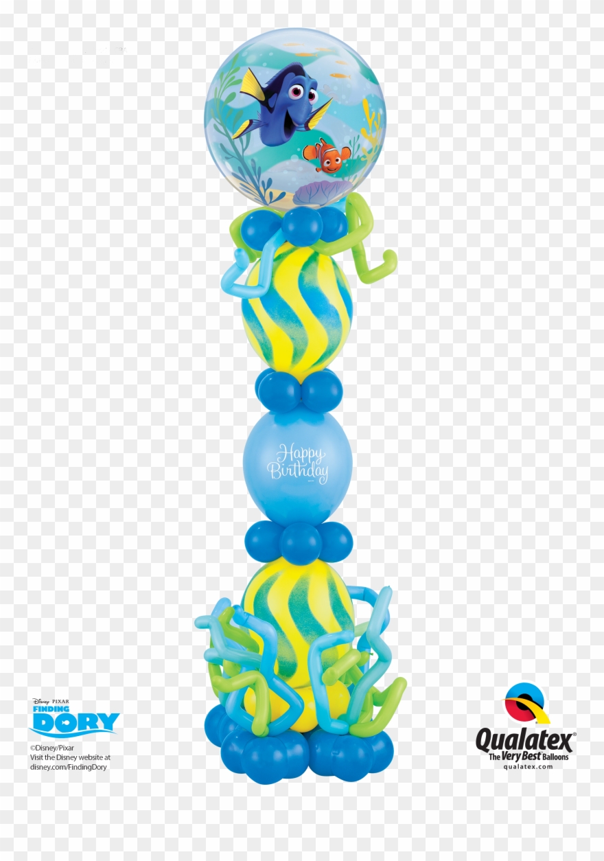 Finding Dory Birthday Column Balloon Decorations Clipart