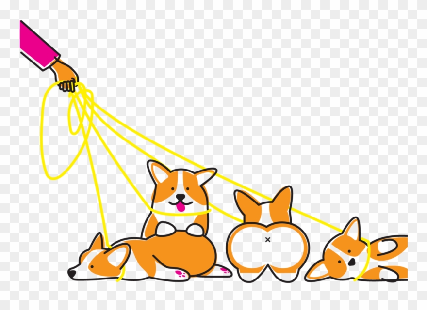 Lazy Corgis Clipart