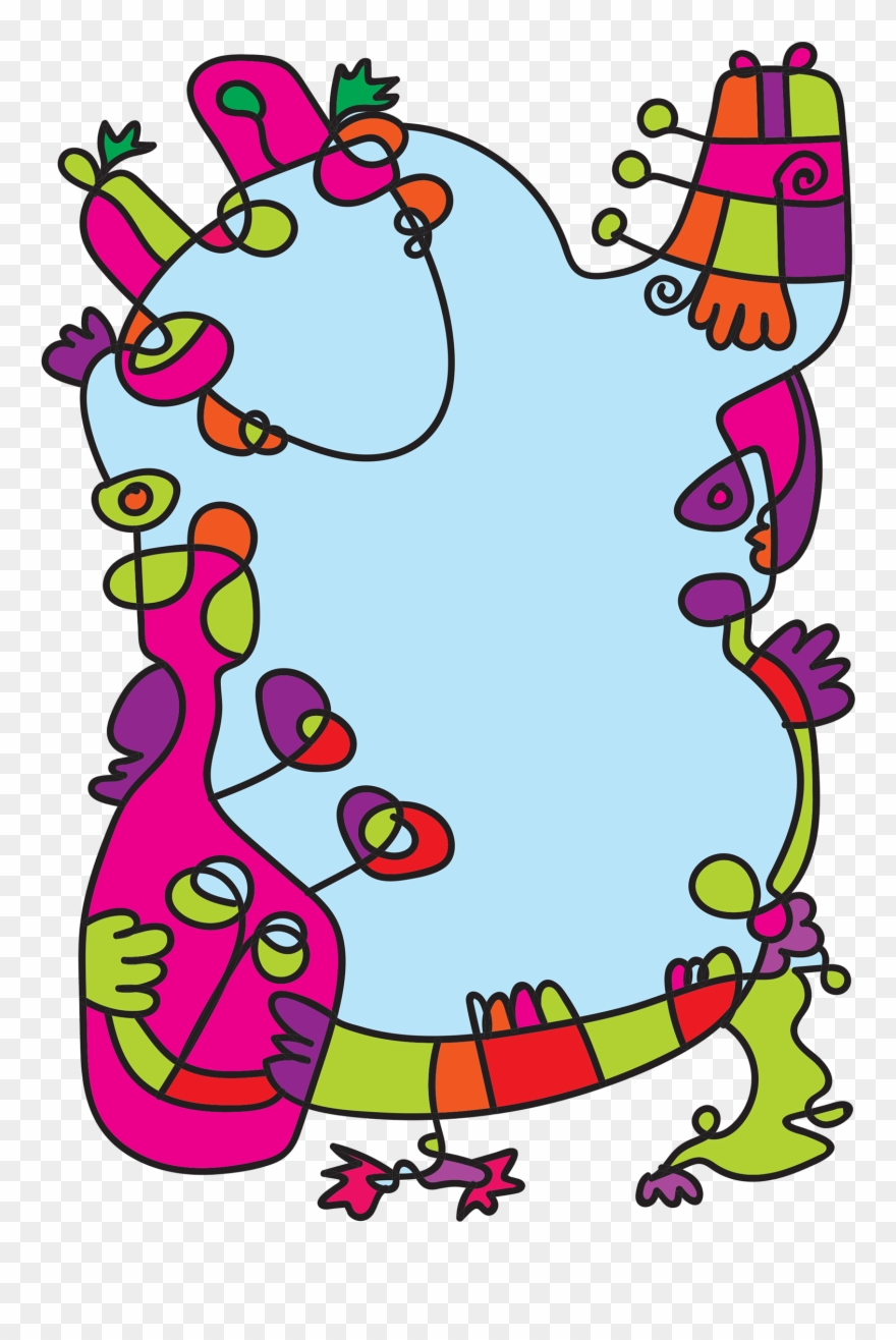 Party Time With My Cute Odd Friends Clipart