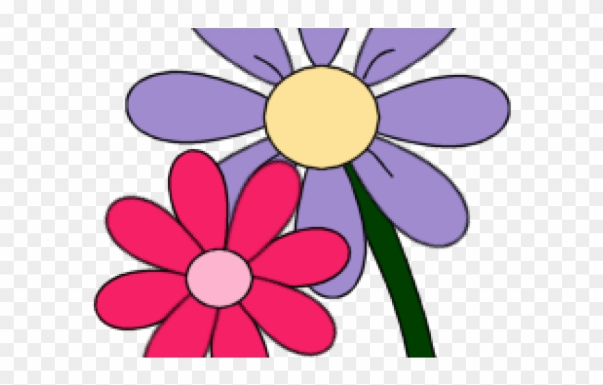 Purple Flower Clipart Pink - Png Download