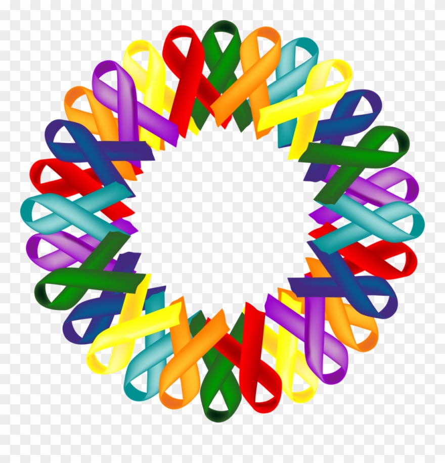 Multi Cancer Ribbon Clipart