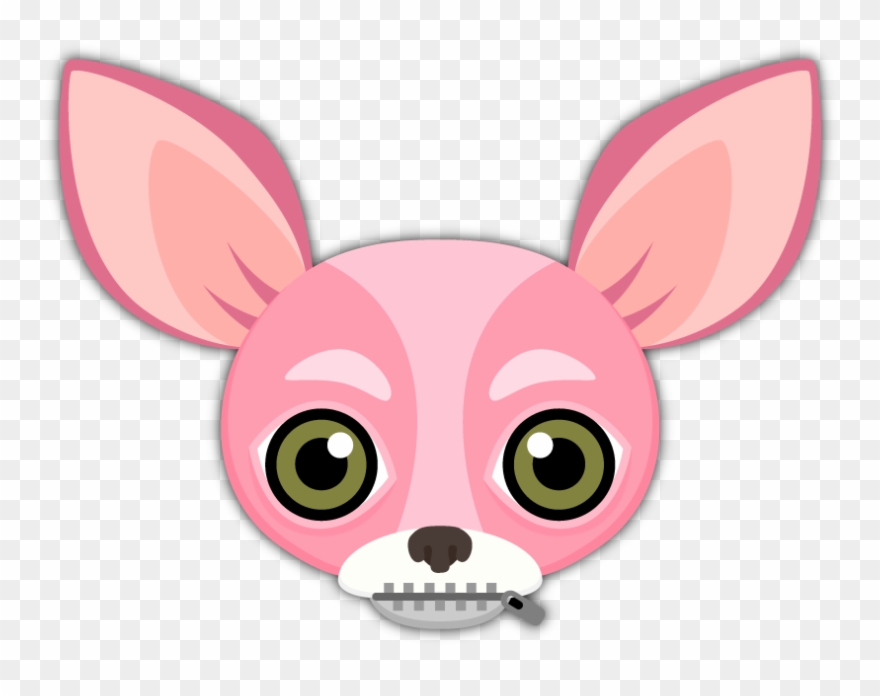 Pink Valentine's Chihuahua Emoji Stickers On The App Clipart
