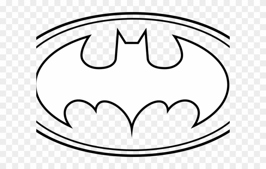 Batman Logo Line Art Clipart