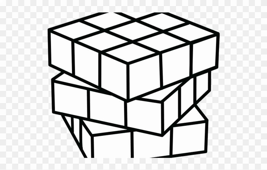 Cube Clipart Coloring Page - Png Download