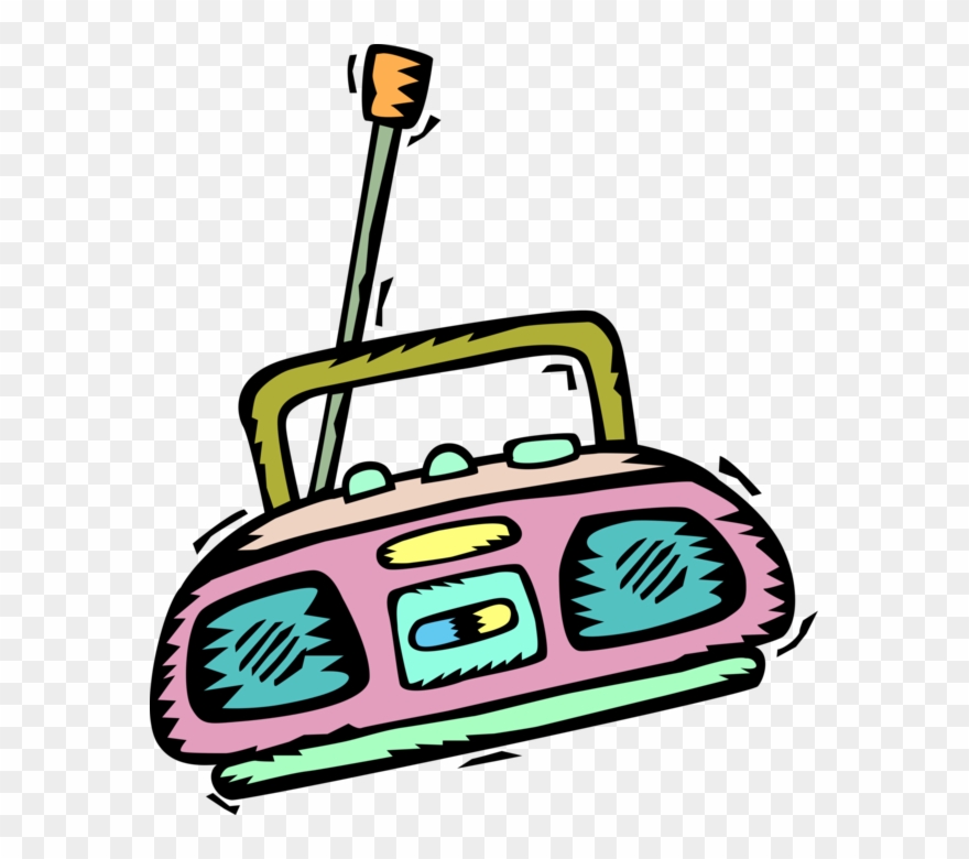 Vector Illustration Of Audio Entertainment Portable Clipart