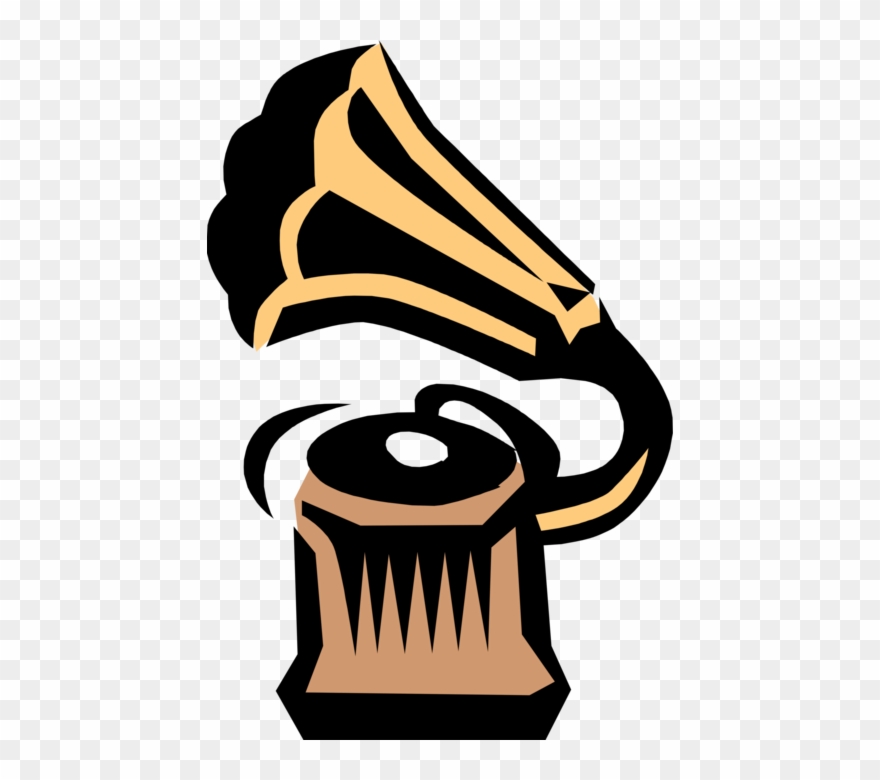 Vector Illustration Of Gramophone Phonograph Record Clipart