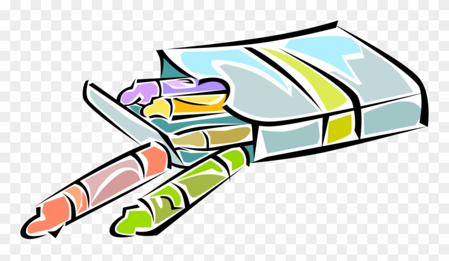 Vector Illustration Of Box Of Crayola Children's Coloring Clipart