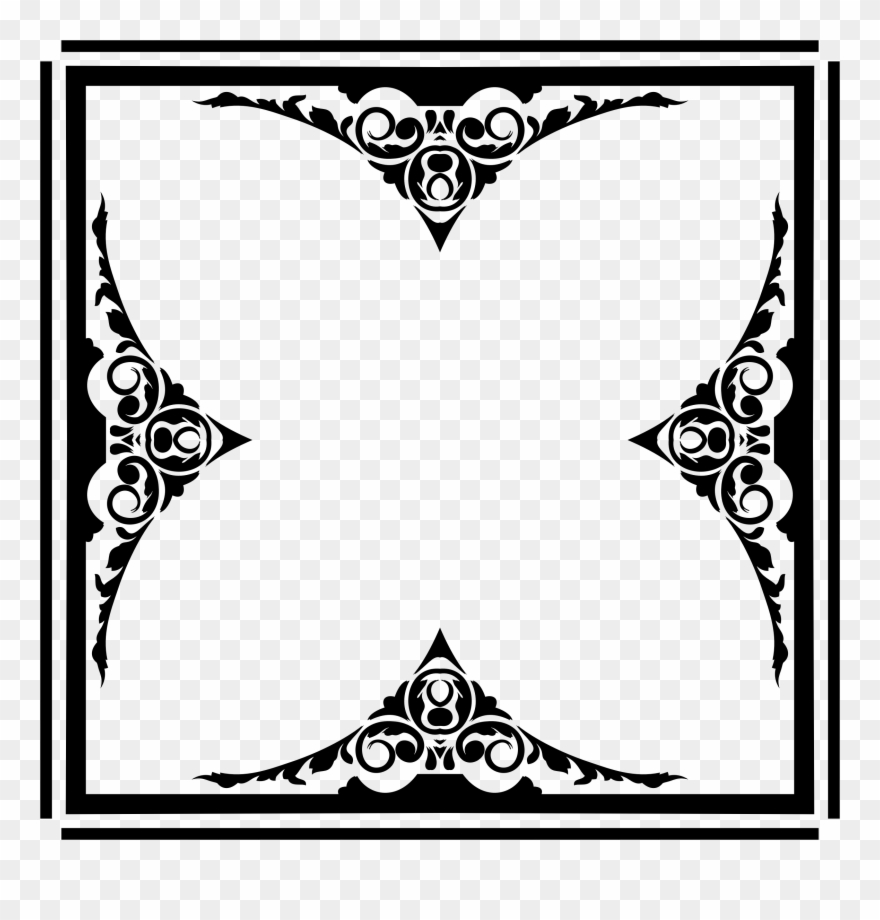 Corner Ornaments Clip Art Rustic - Png Download