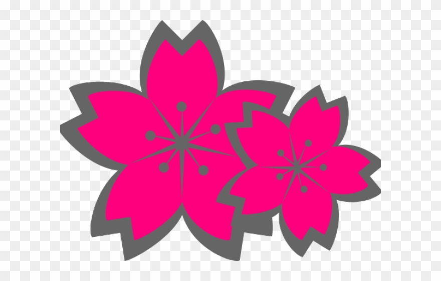 Sakura Clipart Pink Flower - Png Download