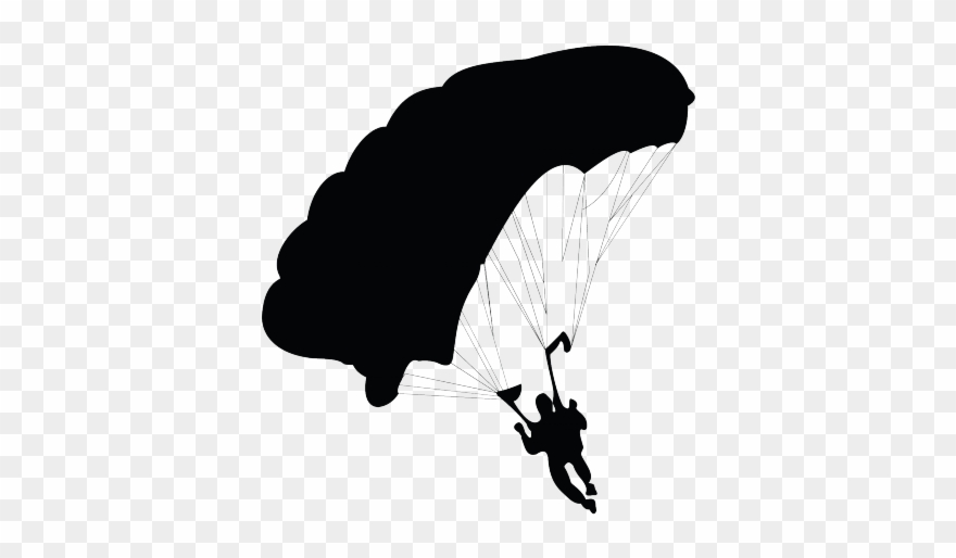 Parachutist Clipart Parachute Landing - Png Download
